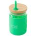 bamboo bamboo Toddler Sippy Cup with Straw and Lid  Transition Drinking Cup for Kids Holds 11.8 oz of Milk  Juice  Water or Smoothies   Glass Kids Cup with Impact-Resistant Silicone Sleeve and Straw Green