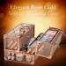 Frenessa Acrylic Makeup Organizer with 4 Trays - Portable Cosmetic Storage Case for Makeup Artists and Stylists - Rose Gold - Buy Online on GoSupps.com