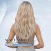 Allbell Long Curly Wavy Blonde Wig for Women - Natural Looking Ponytail Wig with Dark Roots - Premium Platinum Blonde Hair - Buy Online on GoSupps.com