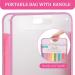 Caydo Pink Scrapbook Paper Storage Organizer for 12x12 Sheets with Transparent Handle - Buy Online on GoSupps.com