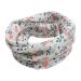 Kids Boys Girls Cotton Multi Use Neck Warmer Scarf Hat Bandana White Flowers