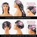 4-Piece Soft Hair Bonnets & Shower Caps Set for Women - Floral Black | Reusable, Adjustable, Waterproof Satin Caps for Silky Hair - Ideal for Sleeping & Bathing - Buy Online on GoSupps.com
