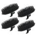 Segbeauty Mens Shampoo Brush  4pcs Scalp Massager Brushes  Massage Hair Brush Floriated Shower Comb for Deep Cleaning Hair Men's Hand Brush Plastic Growth Beard Brush Pet Grooming Round Palm Brush Black