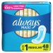 Always Maxi Feminine Pads For Women, Size 1 Regular Absorbency, Without Wings, Unscented, 48 Count Regular 48 Count (Pack of 1)