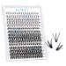 300 Pcs Lash Clusters Individual Lashes 20D+40D+50D Cluster Lashes Eyelash Clusters DIY Lash Extension at Home Thin Band Easy to Apply Natural Volume Look(20D+40D+50D C-9-16mix) C-Mix (9-16mm) 20D+40D+50D
