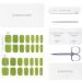 DANNI & TONI Virtual Meadow Green Metallic Mirror Nail Wraps - 28 Semi-Cured Gel Stickers for Salon-Quality Manicure - Buy Online on GoSupps.com