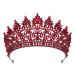 SWEETV Tiara Crown for Women Princess Tiara Diadem Wedding Tiaras for Bride Jeweled Pageant Wedding Headpiece Prom Birthday Hair Accessories Red