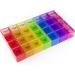 JFA Medical Weekly Small Travel Pill Box Organizer | 7-Day Reminder for Medicines, Supplements, Vitamins | 4 Compartments per Day | Multicolor | 8 Count - Buy Online on GoSupps.com