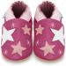 Baby Shoes with Soft Sole - Baby Girl Shoes - Baby Boy Shoes - Leather Toddler Shoes - Baby Walking Shoes 12-18 Months Pink Stars