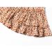 LAEMILIA Womens Floral Print Mini Skater Skirt - Elastic Waist, Pleated Design - Orange - Buy Online on GoSupps.com