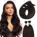 Moresoo real hair extensions bonds dark brown i tip extensions real hair keratin bondings real hair #2 darkest brown hot fusion hair extensions for thin hair 40g/50s 18 inch/45 cm 3.i-tip #2