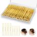 200pcs U Shaped Hair Pins, BEIAKE Bobby Pins for Buns, Blonde Hairpins for Kids Girls Women and Hairdressing Salon, Hair Accessories for All Hair Types (2IN & 2.4IN)