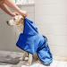 Buy Bella & Balu Microfiber Dog Bathrobe | Absorbent Dog Towel for Bathing & Swimming | M Blue - Puppy Love L Brown | International Shipping Available - Buy Online on GoSupps.com
