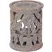 GURU Shop Indian Fragrance Lamp & Essential Oil Diffuser - Cream White Aroma Lamp Made of Bacon Stone - Round Flower Design for Aromatherapy (8x6x6 cm) - Buy Online on GoSupps.com