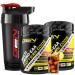 2x EAA powder cola cit and premium shaker - Human code formula - all 8 essential amino acids - Amino workout drink - delicious taste - vegan (2x - 532 g) Shaker + 2x cola lemon 532 g (2 Pack) + shaker