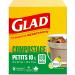 Glad 100% Compostable Bags - Small 10 Litres - Lemon scent 100 Compost Bags 100 count (Pack of 1) - Buy Online on GoSupps.com