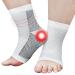 Extra wide and long Plantar Fasciitis Socks for Women & Men Neuropathy Socks for Pain Relief Sprained Ankle Anti-slip (S-M White) S-M White