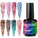 BURANO Nail Art Foil Glue Gel, o.5 oz Nail Foil Glue for Nails, 15ML Designer Nail Foils Nail Art Foil Transfer Gel UV LED Lamp Required (1 Bottle)