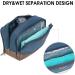 WANDF Hanging Dopp Kit Travel Toiletry Bag for Men - Water-Resistant Vegan Leather Shaving Bag - Blue - Buy Online on GoSupps.com