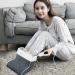 Plush Electric Foot Warmer with 3 Temperature Settings | Soft Gray Heating Pad | Overheating Protection & Auto Shut-Off - Buy Online on GoSupps.com