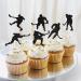 Gyufise 24Pcs Hockey Cupcake Toppers Black Glitter Hockey Players Cupcake Picks Ice Hockey Sports Theme Baby Shower Boys Girls Birthday Party Cake Decorations Supplies Black-1 - Buy Online on GoSupps.com