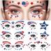 4th of July Face Temporary Tattoos  10 Sheets USA Flag Realistic Face Fake Tattoos for Women Adult Kids  Independence Day Small Tattoo Sticker for Face/Body/Hands/Red White and Blue Party