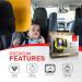 Royal Rascals Lockable Baby Car Mirror | Shatterproof & Crystal Clear Rear View | Baby Car Seat Mirror with Safety Sign | Car Seat Accessories - Black - Buy Online on GoSupps.com