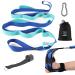 Cerbonny Calf Stretcher & Foot Stretcher Set 9 Loops Yoga Stretching Strap with Door Anchor, Snap Hook, Nonelastic Leg Stretcher for Plantar Fasciitis Relief, Achilles Tendonitis, Pilates and Dance