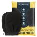F'eDoren 2 Pack Exfoliating Gloves Shower Body Scrub Mitts for Deep Pore Cleansing Gentle Viscose Fiber Men & Women Black