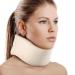 Soft Foam Neck Brace Universal Cervical Collar Adjustable Neck Support Brace for Sleeping - Relieves Neck Pain and Spine Pressure Neck Collar After Whiplash or Injury (White 3" Depth Collar L) White Large ( 3" Depth )