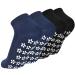 Colexy 2 couples yoga socks anti-slip ladies stopper socks men anti-slip socks women yoga socks slipproof women non-slip handle socks for pilates M 35-42 35-42 black navy