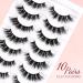 Higu clace False Eyelashes 10 Pairs Natural Wispy Lashes Soft Fluffy Mix10-16mm Individual Lashes Cluster Lightweight DIY Lash Extensions at Home - Bushy Flat 01 - Buy Online on GoSupps.com