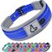Joytale dog collar softly padded neoprene collars for large dogs nylon reflective wide collar dog royal blue l (1 Pack) royal blue