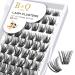 BQ lash single eyelash 72 clusters colored eyelashes individually at home cluster lashes B10 B02 B09 black eyelashes for DIY eyelash extension DIY eyelash bushes (B10 D-8-16Mix) D-8-16 MIX B 10