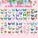 200Pcs Colorful Butterfly Temporary Tattoos for Kids/Women - Waterproof Stickers for Party Favors/Gifts/Decoration - Buy Online on GoSupps.com