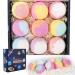 Romantic Bath Bombs Gift Set 9 Pack Organic Bath Bombs with Natural Essential Oils Wonderful Fizz Effect Bath Gift for Women Men Kids Stocking Stuffers Christmas Gifts for Him/Her