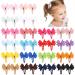 40PCS Snap Baby Hair Bows Clips for Girls Grosgrain Ribbon Fully Wapped 2 Inch Infant Hair Barrettes Accessories for Baby Girls Newborns Toddler A-40PCS