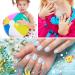 96 Pieces Blue Theme Full Cover Artificial Nail Tips for Girls - Short Fingernail Press-On Nails for Kids - Nail Art Decoration - Buy Online on GoSupps.com
