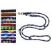 Dog linen large dogs up to 80 kg double linen jumbo 2.40m / 2.80m / 3.50m / 5m adjustable exercise line / guide very stable (2.40m 3-fold adjustable Africa (navy blau-light blue brown)) 2.40m 3Lifible Africa (Marineblau-Hellblau-Braun)