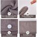 TrendySupply Microfiber Hair Towel Wrap 3 Pack - Ultra Absorbent Quick Dry Hair Turban for Curly Long Thick Hair - Blue+Grey+Cream (11x25 with Buttons) - Buy Online on GoSupps.com