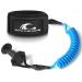 Own the Wave Bodyboard Leash - Coiled Wrist Surf Leash Premium Coil Lightweight Body Board Leash with Plug Bright Blue