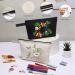 Buy Sincip 10-Piece Cotton-Linen Multi-Purpose Cosmetics Travel Bag | Durable DIY Craft Zipper Bags - White - Buy Online on GoSupps.com