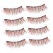 Beavorty 4 Pairs 3d false lashes make up 3d curly makeup fake eyelashes natural Miss Fake eyelashes European and American 3d fake eyelashes eyelashes 3d fake lashes fluffy slim soft