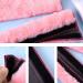 2PCS Soft Faux Rabbit Fur Seat Belt Pads in Pink - Comfort Harness Covers for Kids and Adults - Buy Online on GoSupps.com
