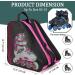 Soudittur Roller Skate Bag | Adjustable Shoulder Strap | Breathable & Water-Proof | High Capacity Ice Skate Bag for Kids and Adults | Pink - Buy Online on GoSupps.com