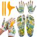 2 pair of reflexology socks with acupressure pen foot reflex zones socks reflex zone massage socks pressure point socks for foot reflex zones massage acupressure reflexology foot massage socks.