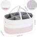 Hinwa Baby Diaper Caddy | Portable Organizer for Infants | Cotton Rope Baby Shower Gift Basket - Large Rose Design - Buy Online on GoSupps.com