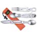 Outdoor Edge ChowPal - Mealtime Multitool with Folding Knife, Fork, Spoon, Bottle Opener, Can Opener, Graduated Wrench, and Screwdriver - 100% Stainless Steel Construction with Nylon Storage Pouch Chow Pal