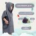 Fuchs Panda Kids Bathing Poncho - Extra Warm Soft & Cozy 100% Bamboo Towel Poncho for Baby & Children | Ideal Gift Packaging (Blue-Gray) - Buy Online on GoSupps.com