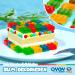 8er Set Amos 4D Rubber Blocks & Dinosaurs - Vibrant Fruit Rubber Building Blocks in 3D Design | Perfect for Children's Birthdays & Muffin Decorations - International Shipping! - Buy Online on GoSupps.com